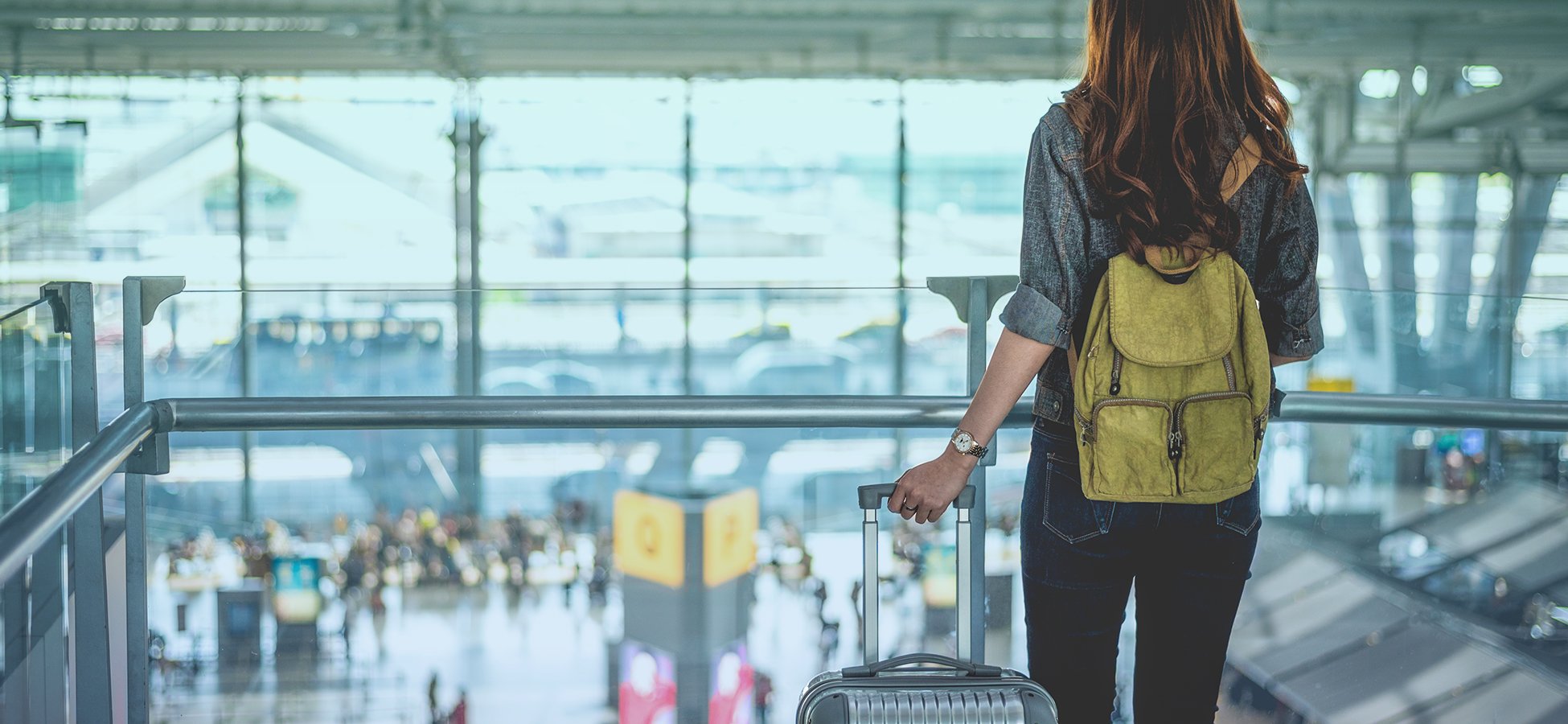 Airport terminal scene for Canada travel planning